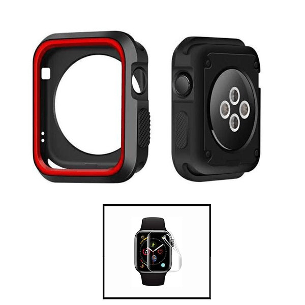 Military-style case with hydrogel film for Apple Watch Series 3 42mm