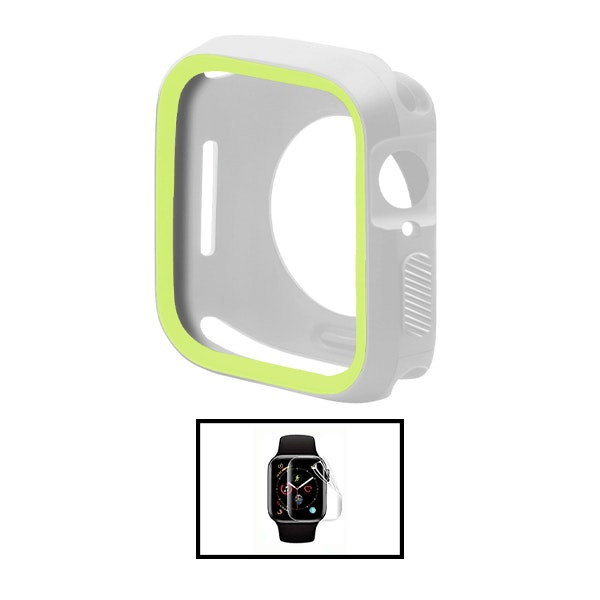 Military double case and hydrogel screen protector for Apple Watch Series 9 41mm