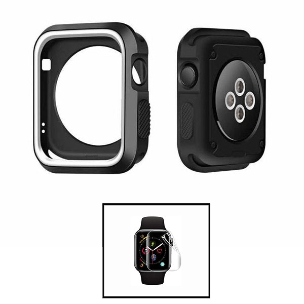 Military DoubleColor Case with Hydrogel Screen Protector for Apple Watch SE 40mm