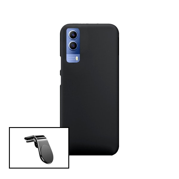 Funda de silicona líquida y soporte magnético para Vivo Y53s
