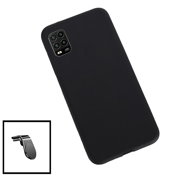 Magnetic Car Mount and Liquid Silicone Case for Xiaomi Mi 10 Lite 5G