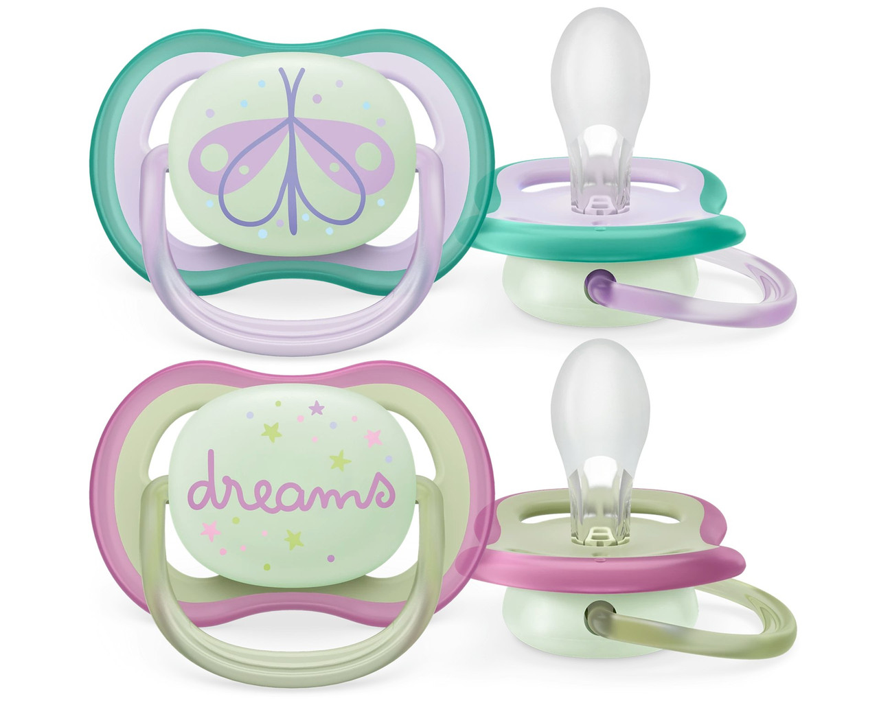 Chupetes Ultra Soft 0-6M Pack de 2 - Niña