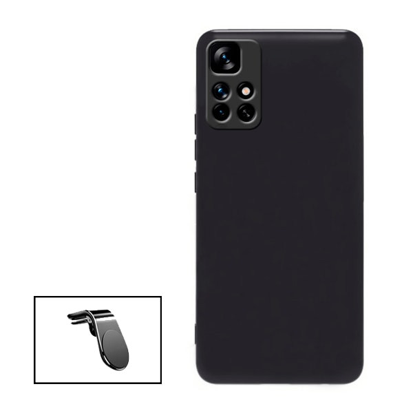 Funda de silicona líquida y soporte magnético para Xiaomi Poco M4 Pro