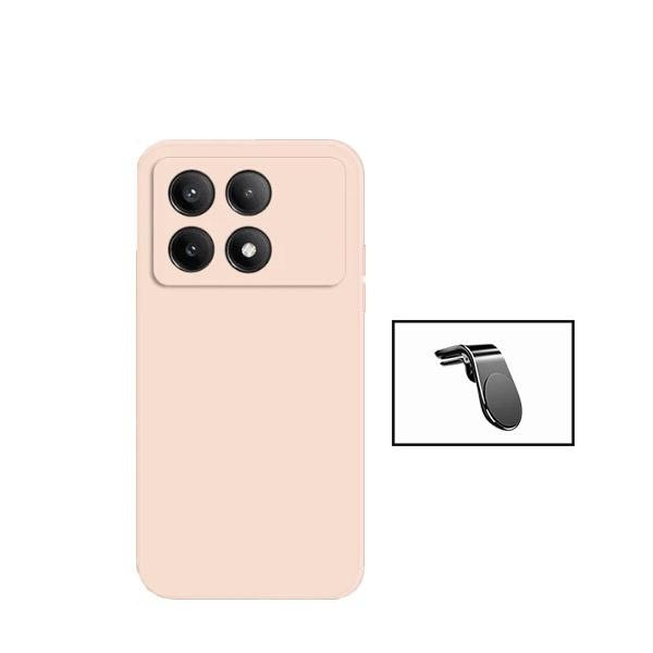 Magnetic car vent mount and liquid silicone case for Poco X6 Pro 5G