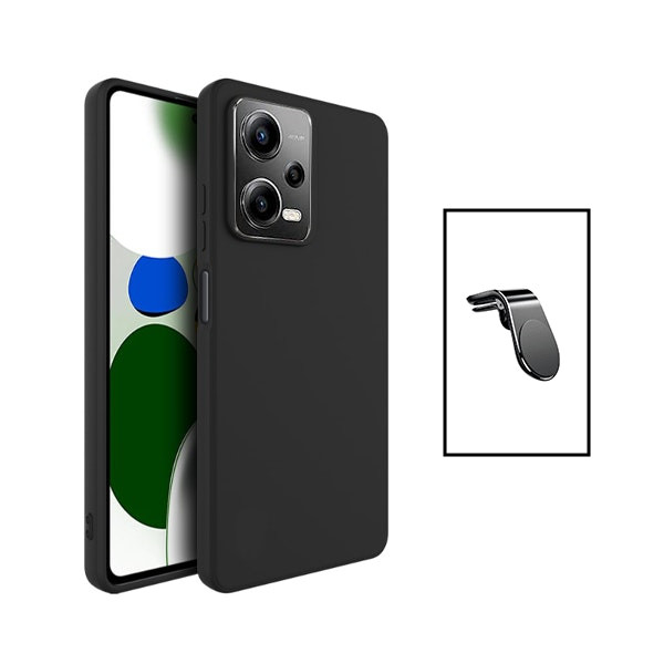Liquid silicone case and magnetic car mount for Xiaomi Poco X5