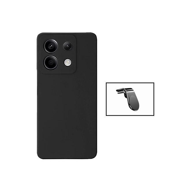 Funda de silicona líquida y soporte magnético para Xiaomi Poco X6 5G