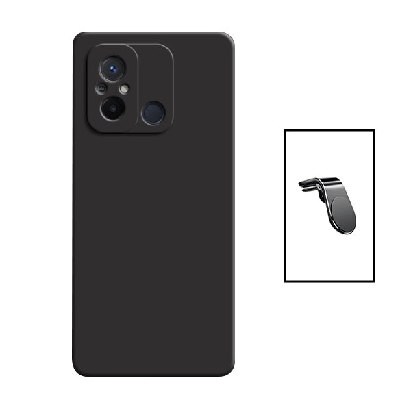 Silicone case and magnetic car mount for Redmi 12C