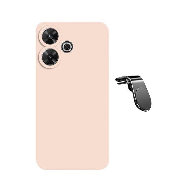 Funda de silicona líquida y soporte magnético para Xiaomi Redmi 13