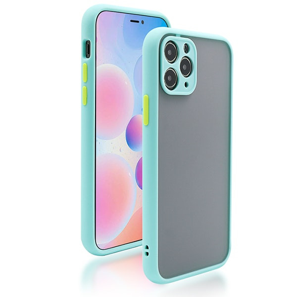 Funda Antiimpacto con Protección de Cámara para iPhone 12 Mini - Azul Claro