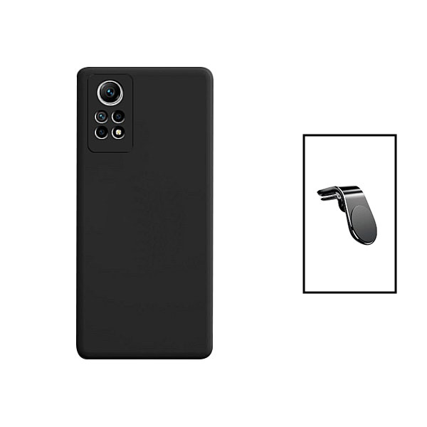 Funda de silicona líquida y soporte magnético para Xiaomi Redmi Note 12 Pro