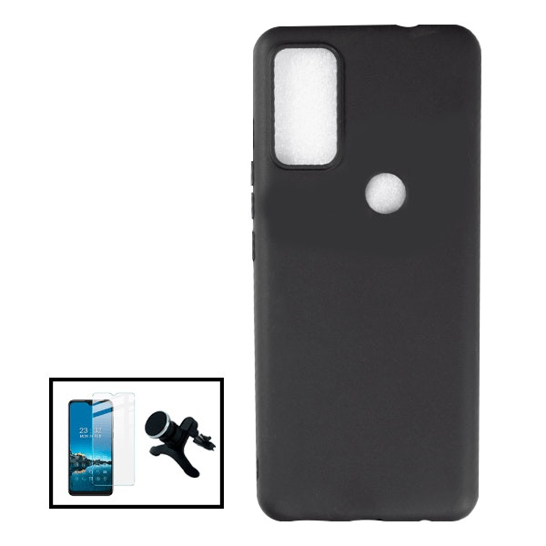 Kit soporte magnético de coche, funda y vidrio templado para TCL 20R 5G