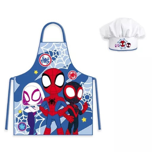 Conjunto infantil delantal y gorro de cocina Spidey