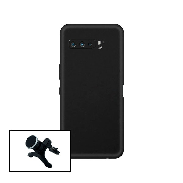 Funda de silicona líquida y soporte magnético para Asus ROG Phone 5 Ultimate