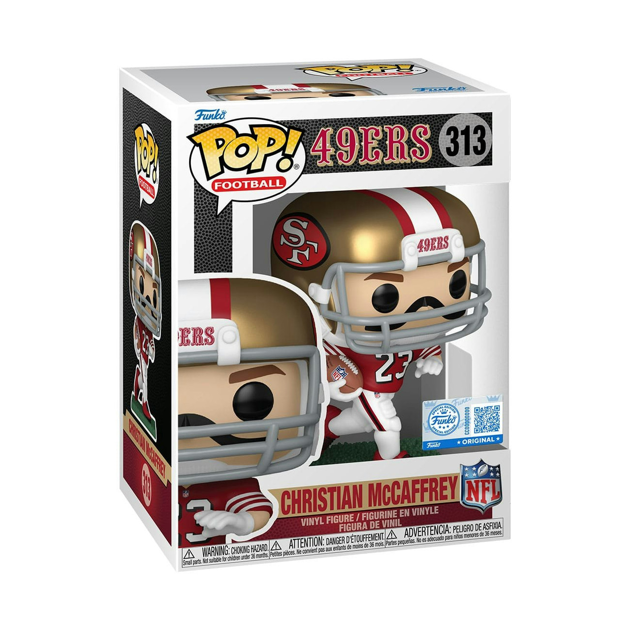 Figura POP! de Vinilo Christian McCaffrey - NFL 49ers - 9 cm