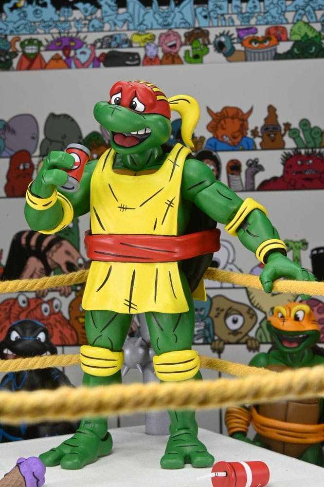 Pack de 4 figuras Stump Wrestling Turtles 18 cm