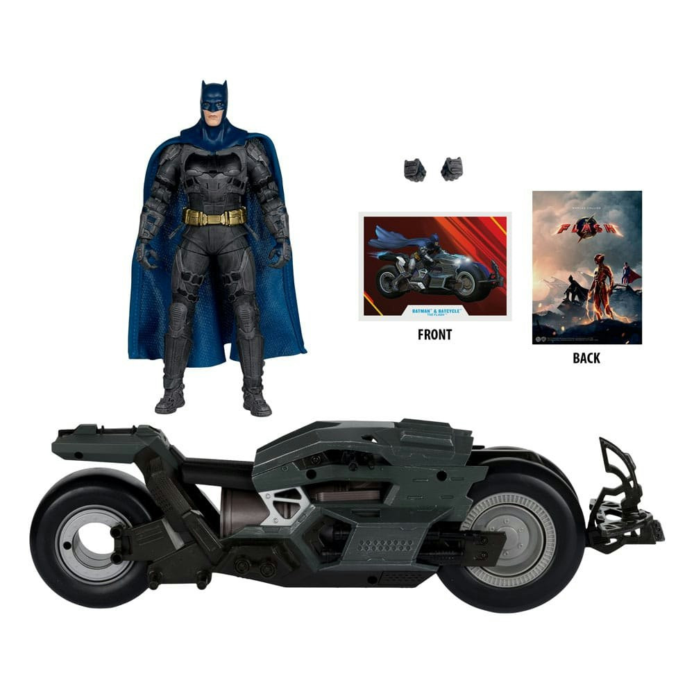 Batcycle con figura de Batman DC Multiverse - 7 pulgadas