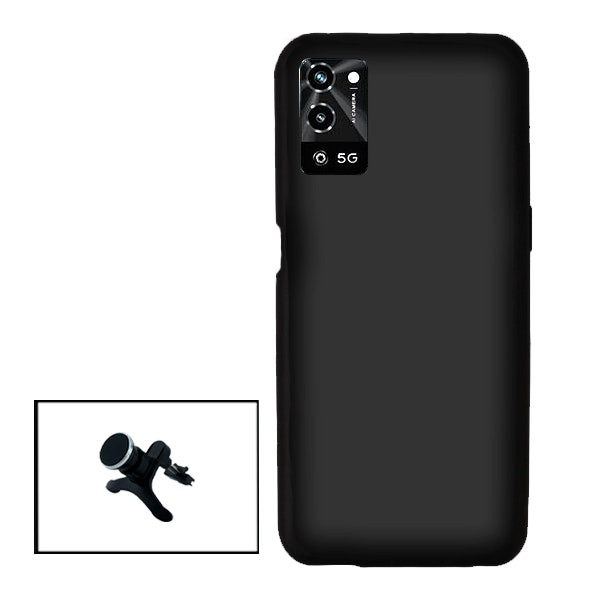 Kit soporte magnético y funda de silicona líquida para Oppo A56 5G