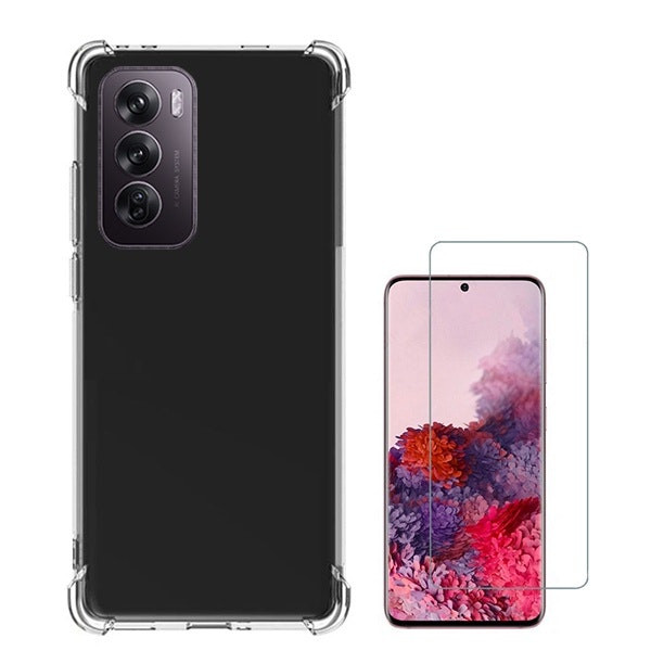 Shockproof Case and Tempered Glass Protector for Reno12 Pro