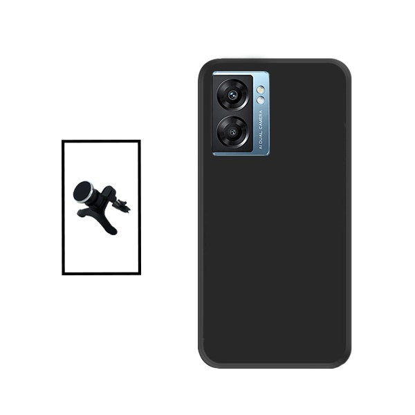 Funda de silicona líquida para Oppo A57 con soporte magnético reforzado