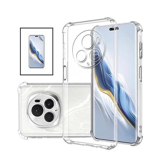 Protective case and hydrogel screen protector for Honor Magic6 Pro