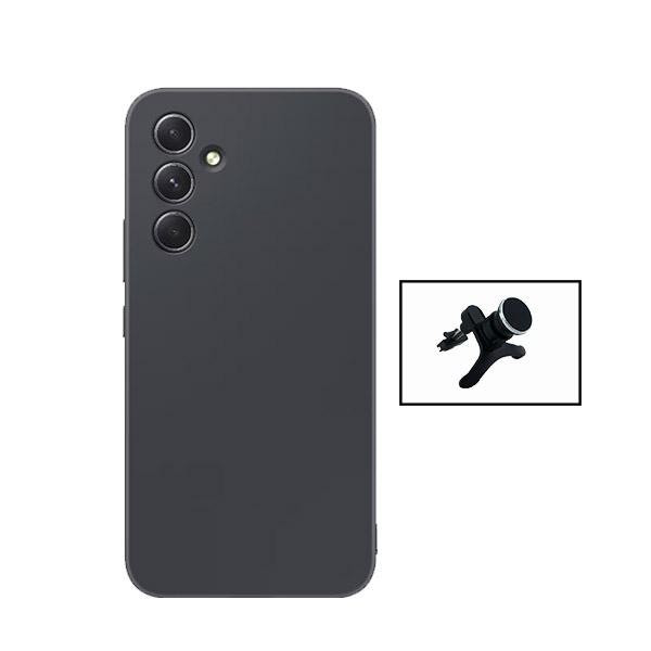Funda de Silicona Líquida y Soporte Magnético Reforzado para Samsung Galaxy A35 5G