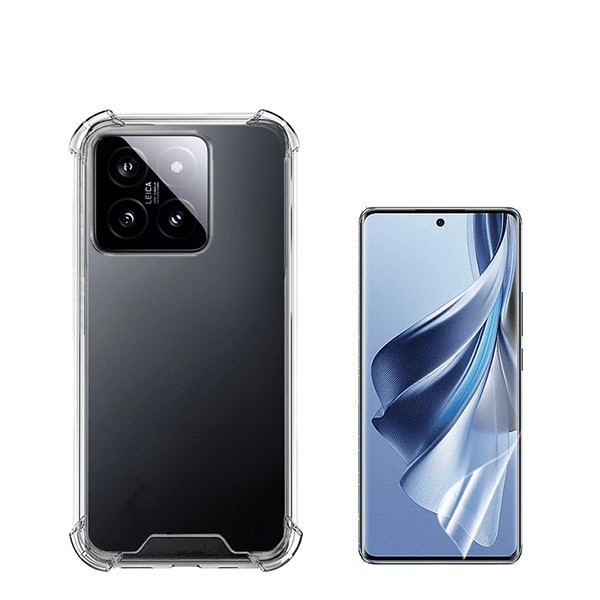 Funda anti-impacto y película Hydrogel para Xiaomi 14 Transparente