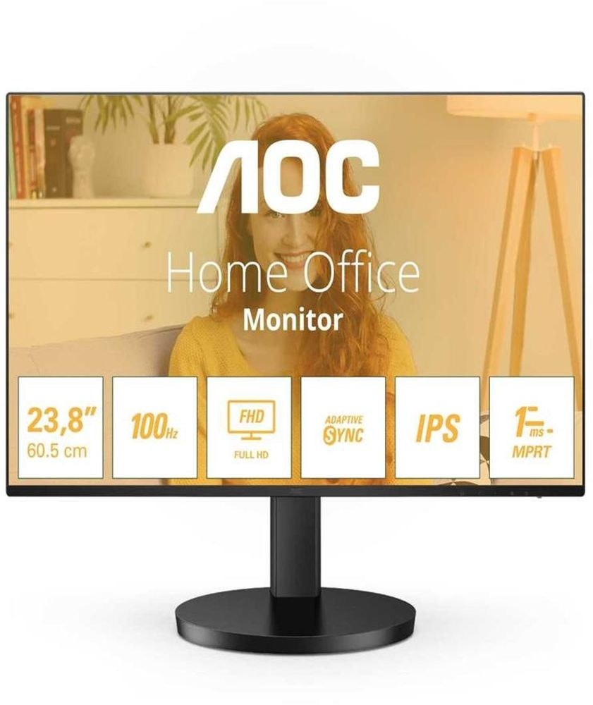 Monitor AOC 23.8" IPS Full HD 100 Hz con altavoces y HDMI/VGA