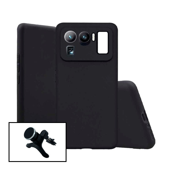 Liquid Silicone Case and Magnetic Car Mount for Xiaomi Mi 11 Ultra