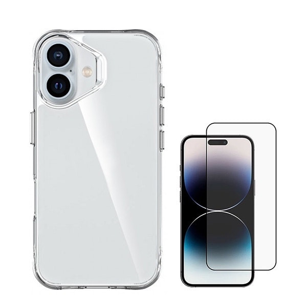 Funda Antigolpes con Cristal Templado Full Cover para iPhone 16