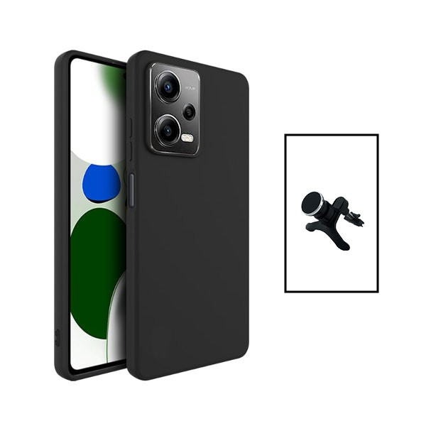 Liquid Silicone Case and Magnetic Car Mount for Xiaomi Poco X5