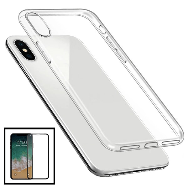 Funda SuperProtect Anti-Shock con Vidrio Full Cover para iPhone X/XS