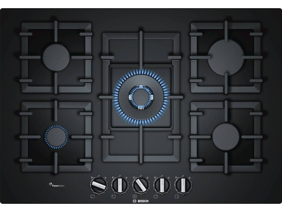 Placa de Gás BOSCH PPQ7A6B90 (Gás Natural - 75 cm - Preto)