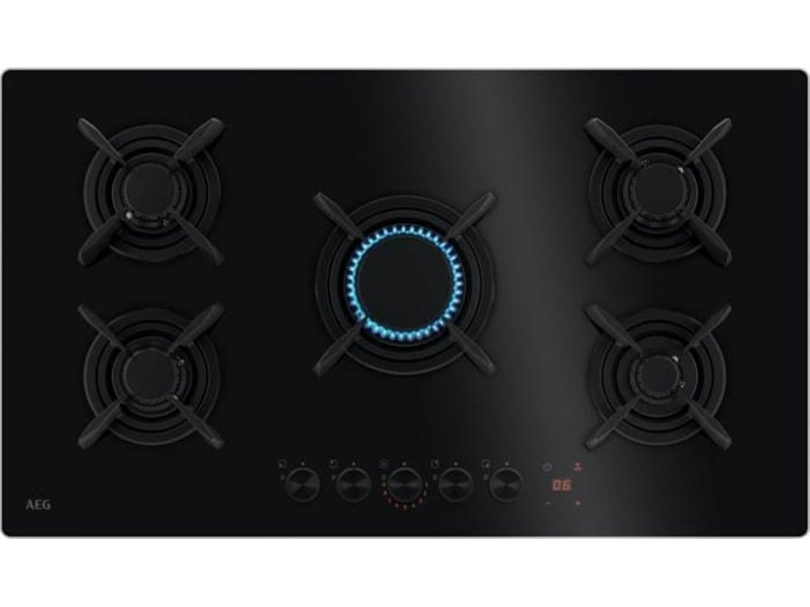 Placa de Gás AEG HKB95453NB (Gás Natural - 88 cm - Preto)