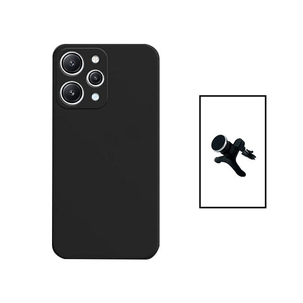 Liquid silicone case and magnetic car mount for Redmi 12