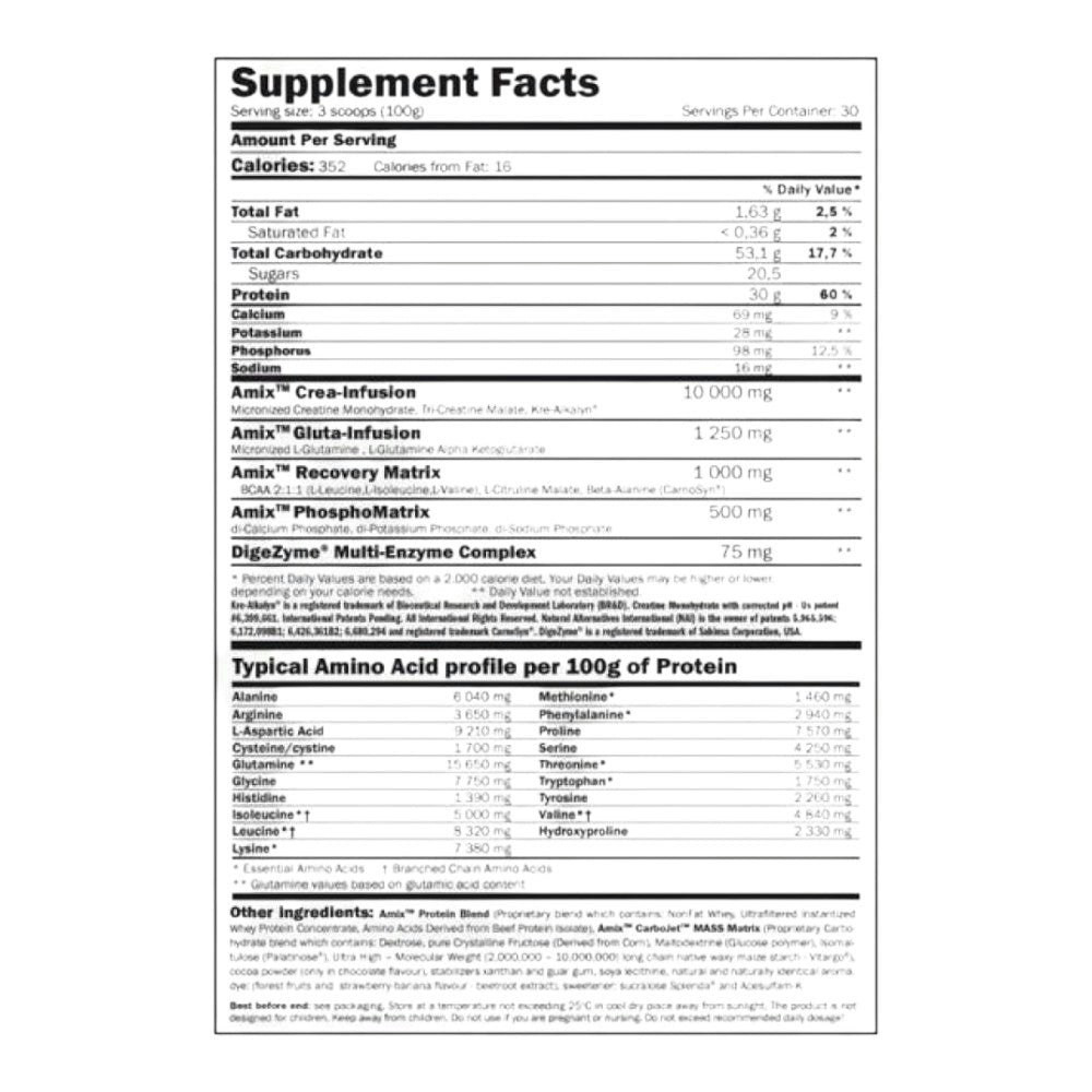 Carbojet Mass polvo hipercalórico 1,8 kg