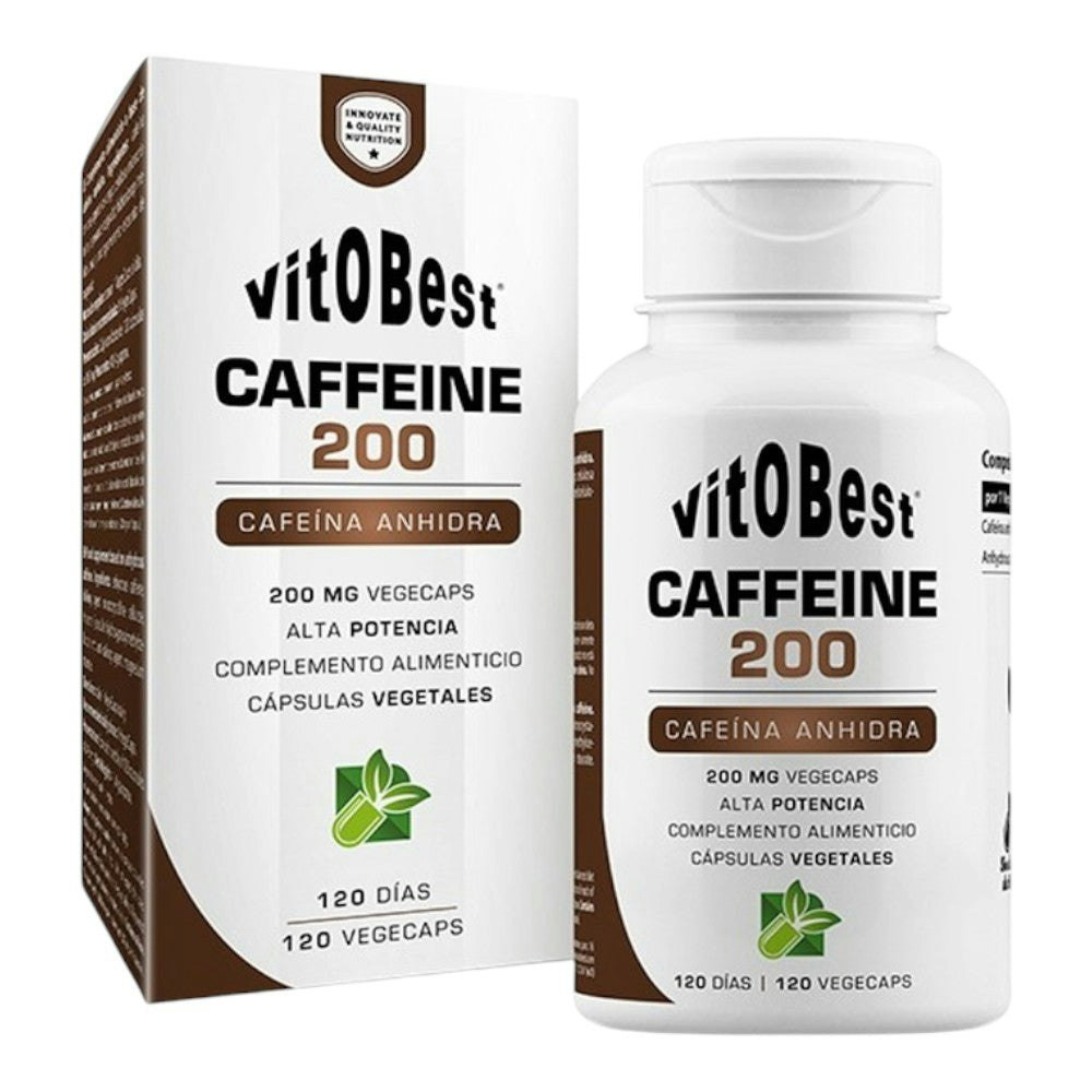 Cafeína 200 mg cápsulas veganas 120 uds