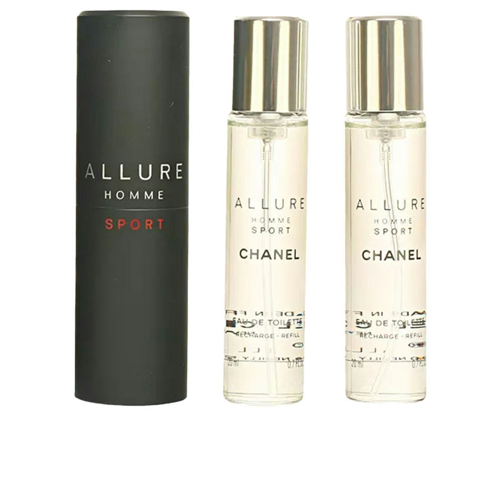 Allure Homme Sport spray de viaje con 2 recargas 3 x 20 ml