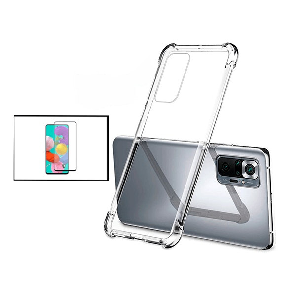 SuperProtect Anti-Shock Case with Premium Full Cover Glass for Redmi Note 10 Pro