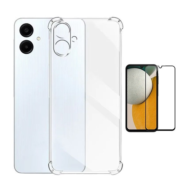 Anti-shock case and tempered glass kit for Samsung Galaxy A06