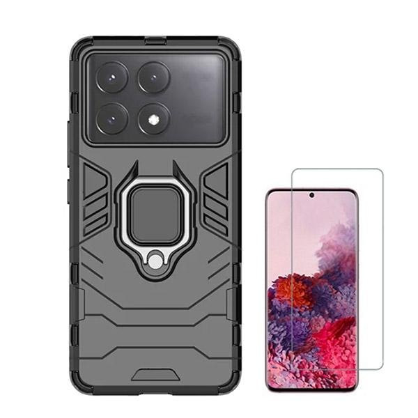 Protector de vidrio templado y funda Military Defender para Xiaomi Poco X6 Pro