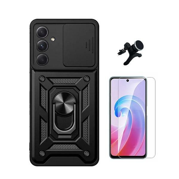 Magnetic Military Defender Case with Tempered Glass and Magnetic Mount for Samsung Galaxy A35 5G