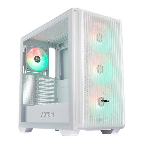 Caja ATX Danube KAMP BX300 con vidrio templado y ARGB, blanca
