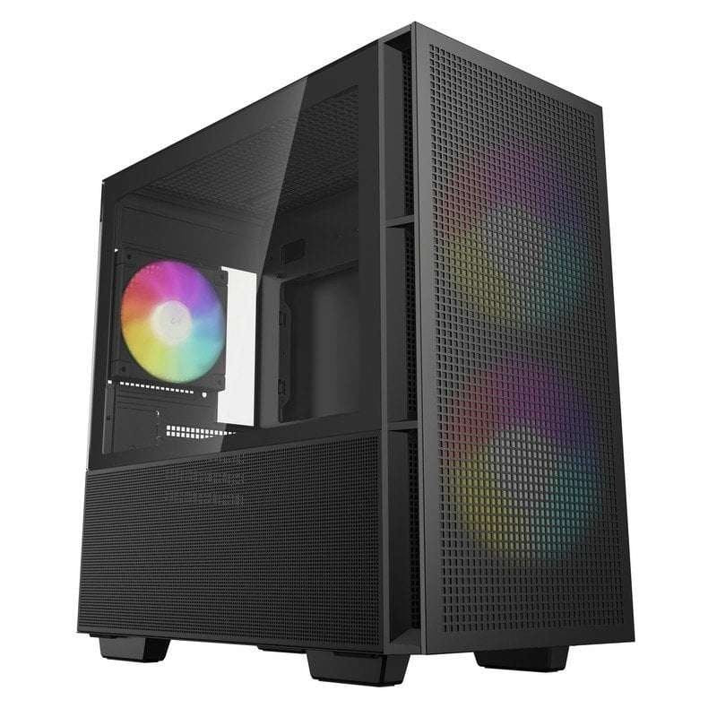 Caja CH360 micro-ATX con vidrio templado y ventiladores ARGB