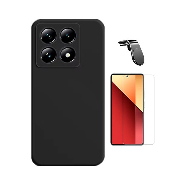 Kit de protección para Xiaomi 14T Pro: vidrio templado Clearglass, funda de silicona y soporte magnético