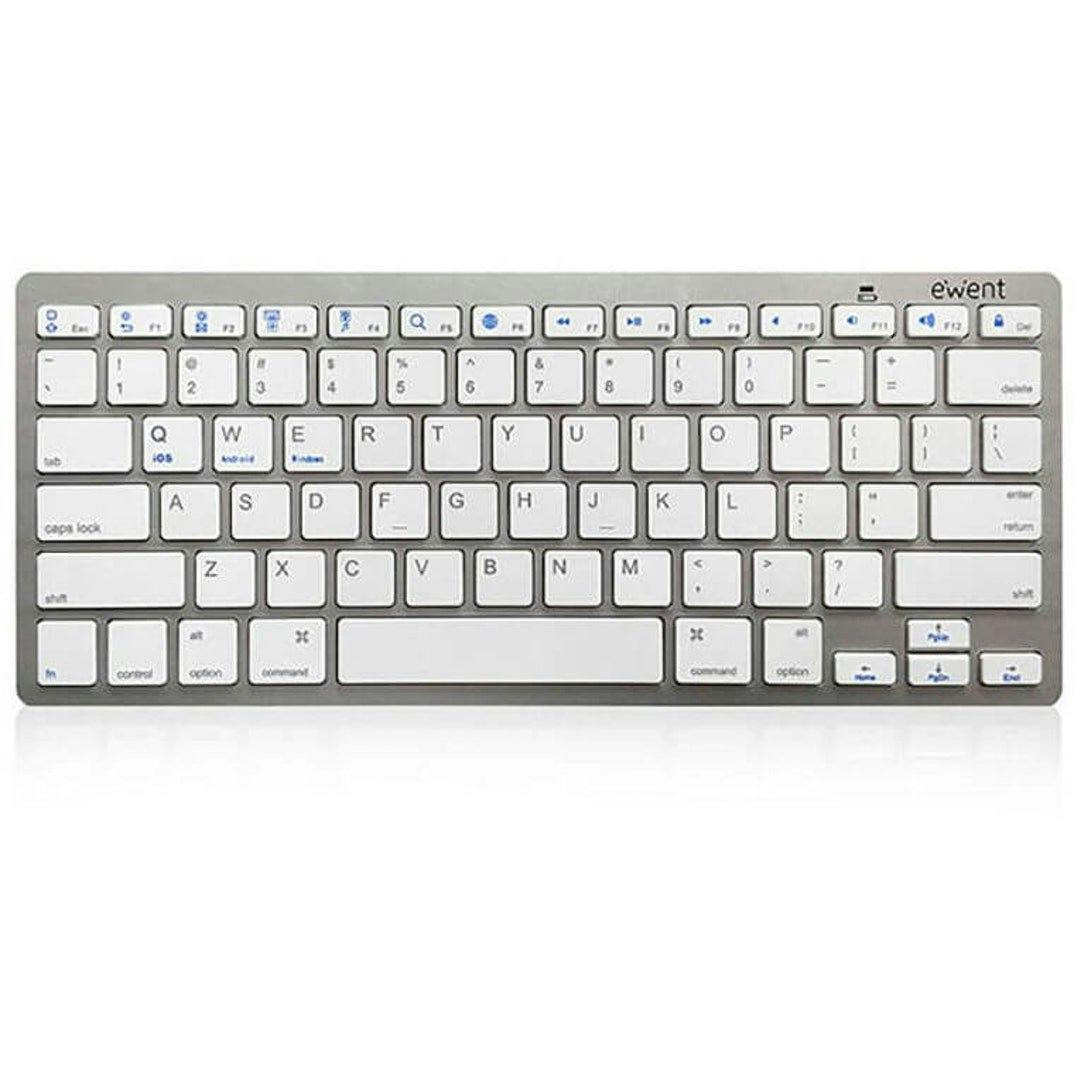 Teclado Bluetooth compacto PT para iOS Android Windows Plateado