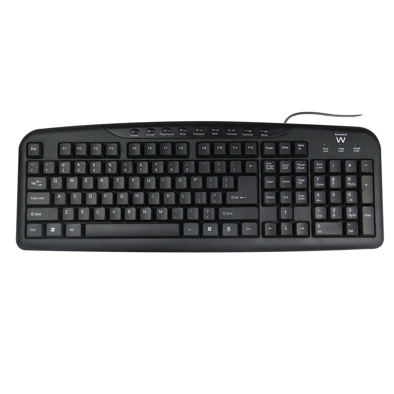 EWENT EW3195 multimedia keyboard USB PT
