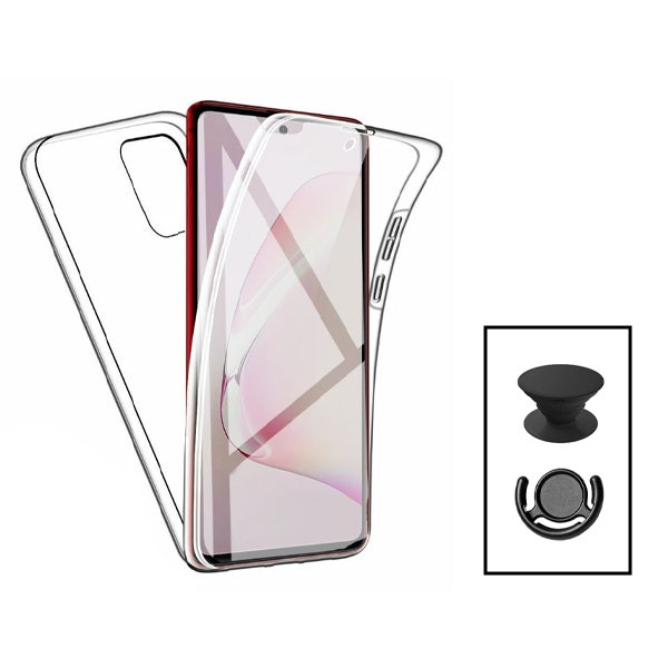 360º Protective Case with GripHolder and Mount for Xiaomi Poco X5 Transparent/Black