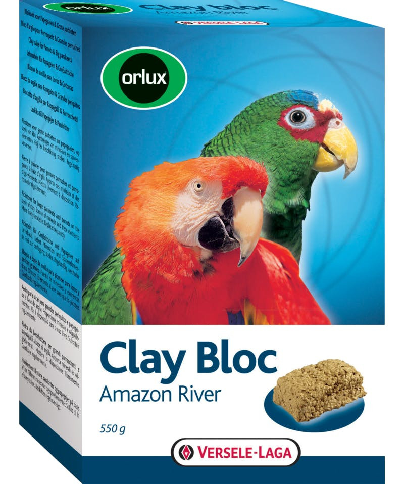 Bloque de arcilla Amazon River para periquitos y loros 550 g