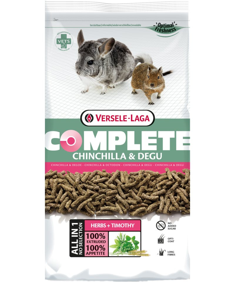 Alimento Complete para chinchillas y degus