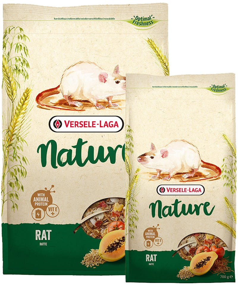 Alimento para ratas Nature con larvas